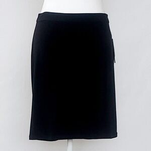 Michael Kors Women's Ruched Back and Zipper Detail Skirt Black Size Medium